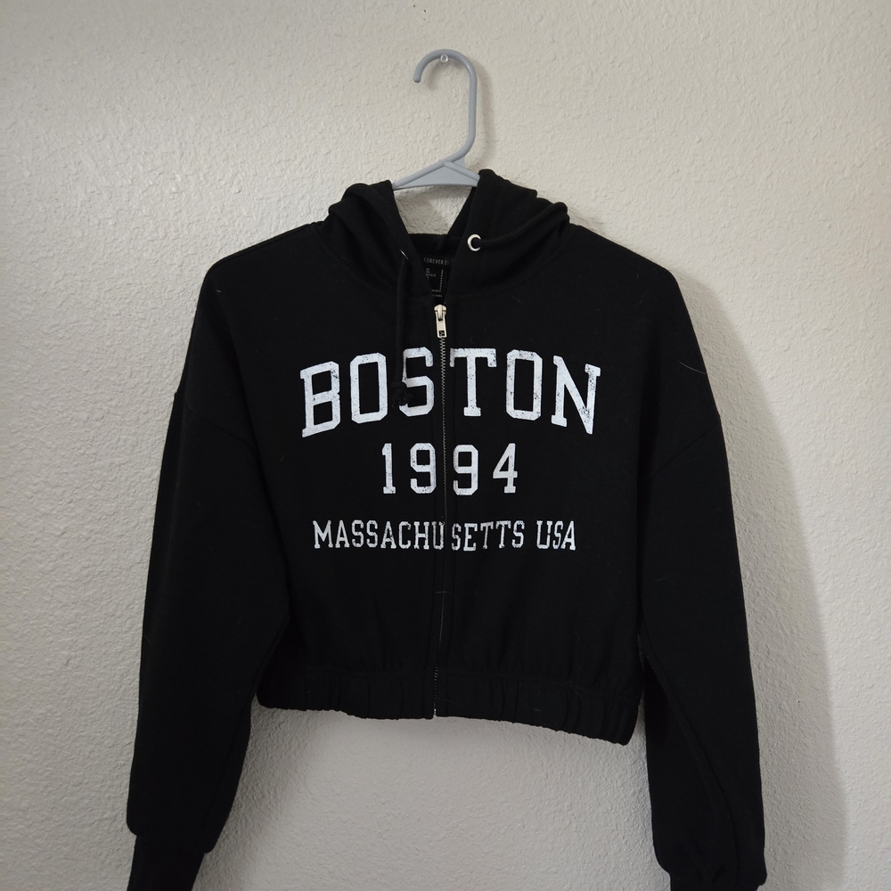 Forever 21 Black Hoodie with Zipper